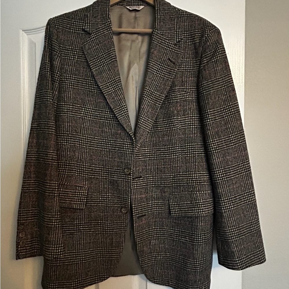 Traditionalist for Rich’s 38R Men’s Blazer Gray Plaid Classic Sport Coat